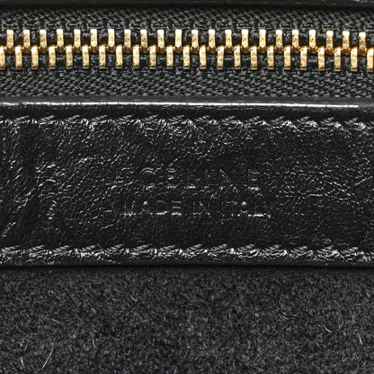 Celine Crocodile Embossed Calfskin Medium Belt Cabas Phantom Black 6 of 12