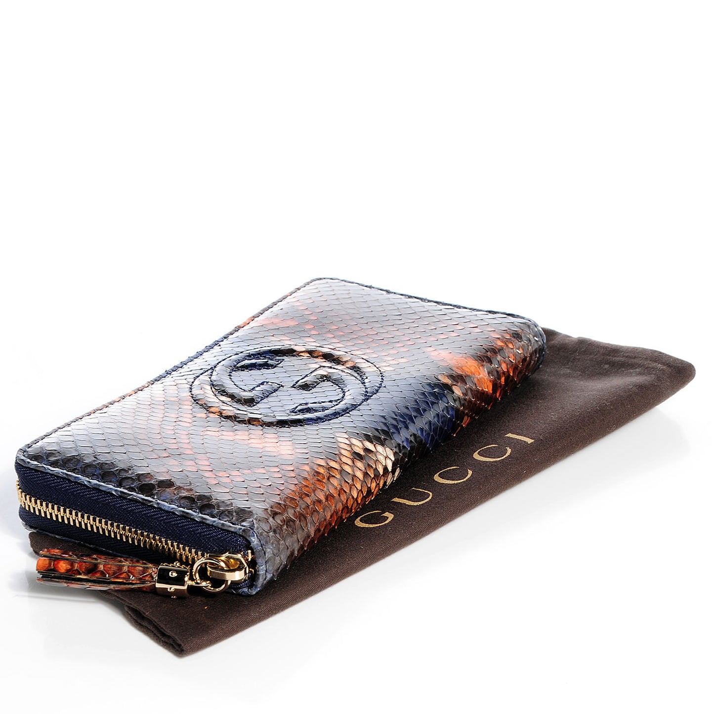 Python Soho Zip Around Wallet Blue Sienna