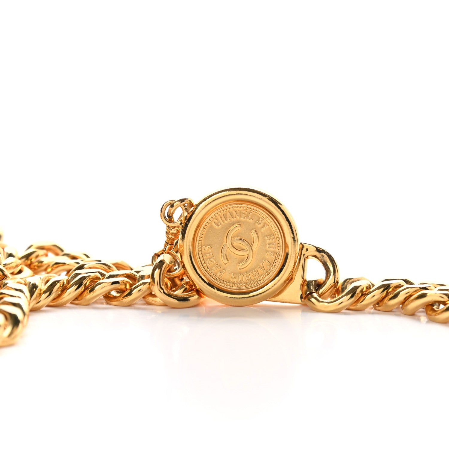 Chanel Chain CC Medallion Belt Gold 4 of 4
