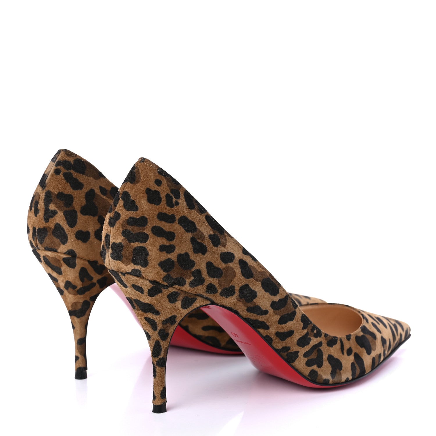 Christian Louboutin Veau Velours Leopard Clare 80 Pumps 40 Caramel 4 of 7