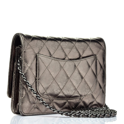 Chanel Metallic Aged Calfskin Quilted Reissue Wallet On Chain WOC Bronze 3 of 10