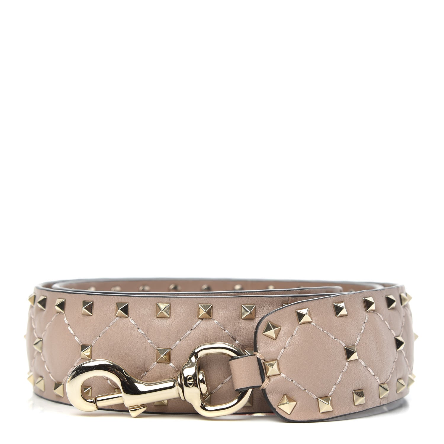 Valentino Garavani Lambskin Rockstud Spike Shoulder Strap Poudre 1 of 5