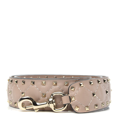 Valentino Garavani Lambskin Rockstud Spike Shoulder Strap Poudre 1 of 5
