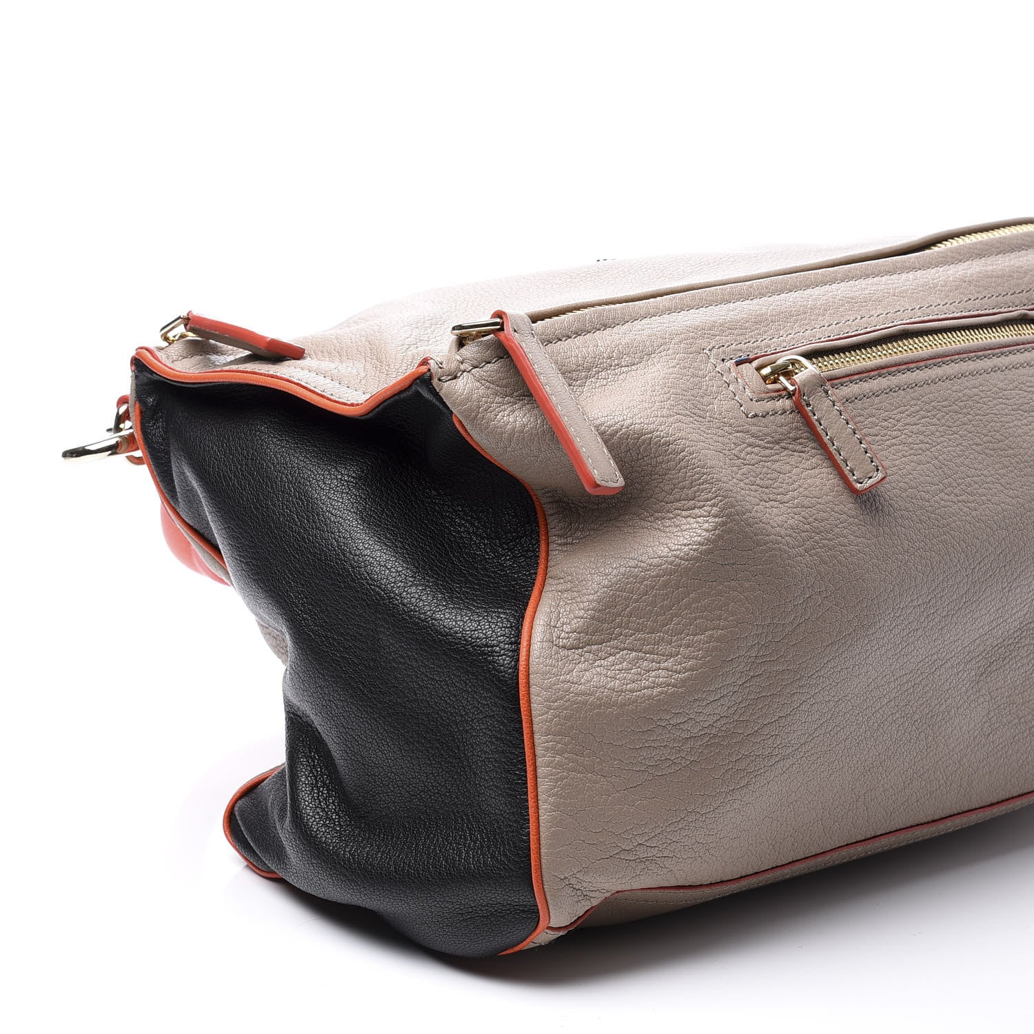 Givenchy Sugar Goatskin Medium Tri-Color Pandora Taupe Black Orange 8 of 11