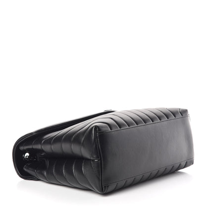 Saint Laurent Calfskin Y Quilted Monogram Medium Loulou Chain Satchel Black 4 of 10