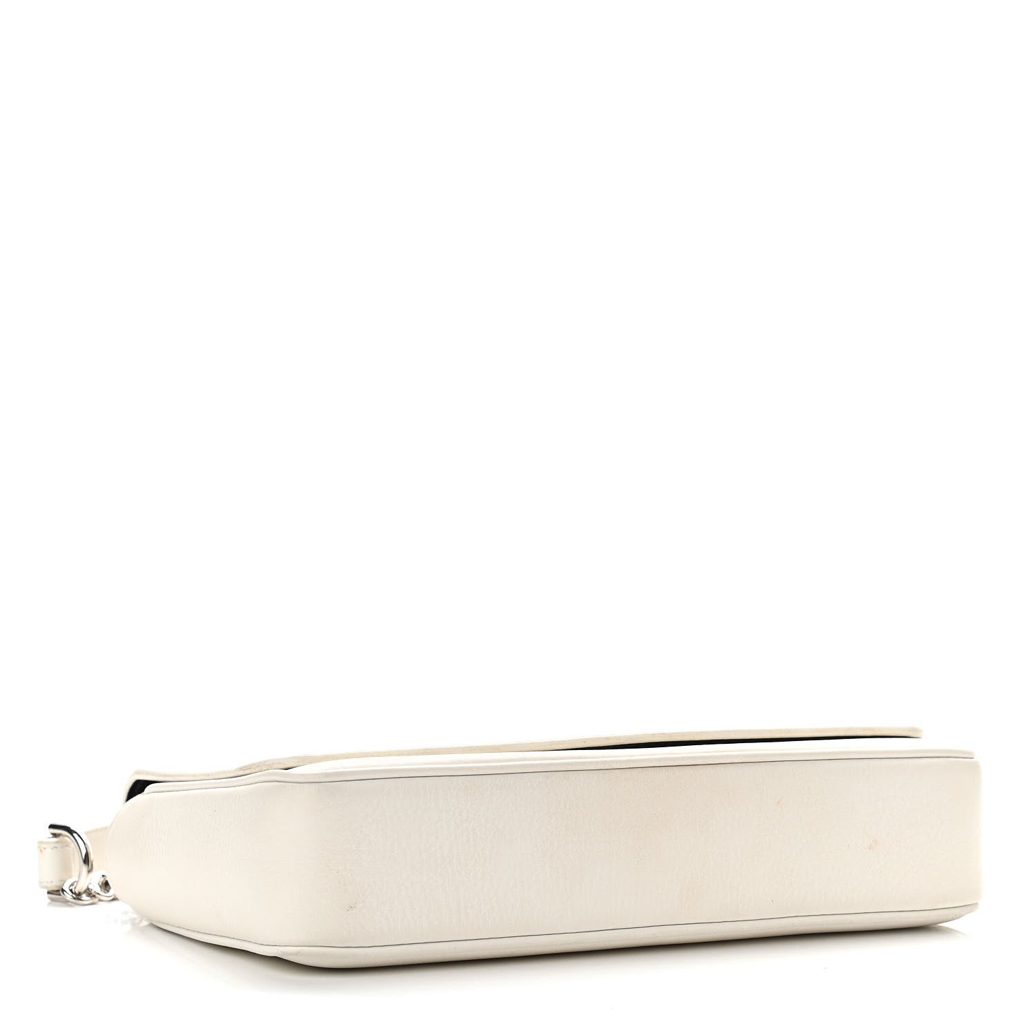 Balenciaga Pebbled Calfskin Logo Everyday Flap Chain Wallet White 4 of 12