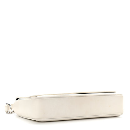 Balenciaga Pebbled Calfskin Logo Everyday Flap Chain Wallet White 4 of 12