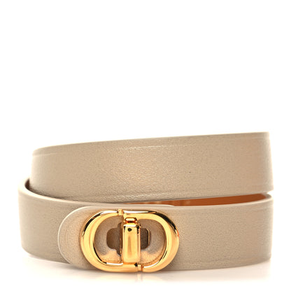 Christian Dior Calfskin 30 Montaigne Double Bracelet M Beige 1 of 5