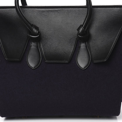 Celine Felt Calfskin Medium Tie Knot Tote Navy 12 of 26