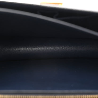 Celine Liege Calfskin Medium Classic Box Flap Bag Dark Blue 5 of 14