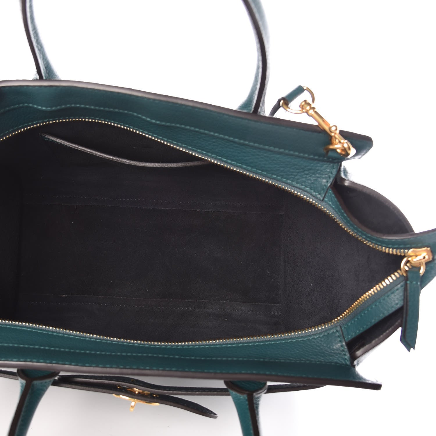 Mulberry Classic Grain Small Bayswater Zip Tote Ocean Green 7 of 9
