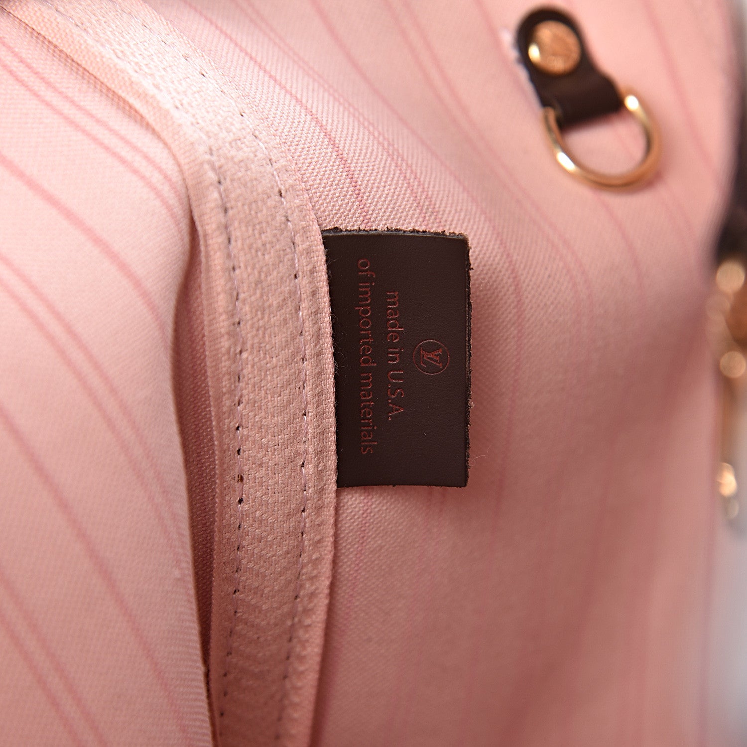 Louis Vuitton Damier Ebene Neo Neverfull MM Rose Ballerine 8 of 13