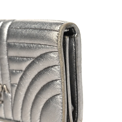 Prada Metallic Nappa Mini Impunture Diagramme Mini Crossbody Bag Cromo 11 of 12