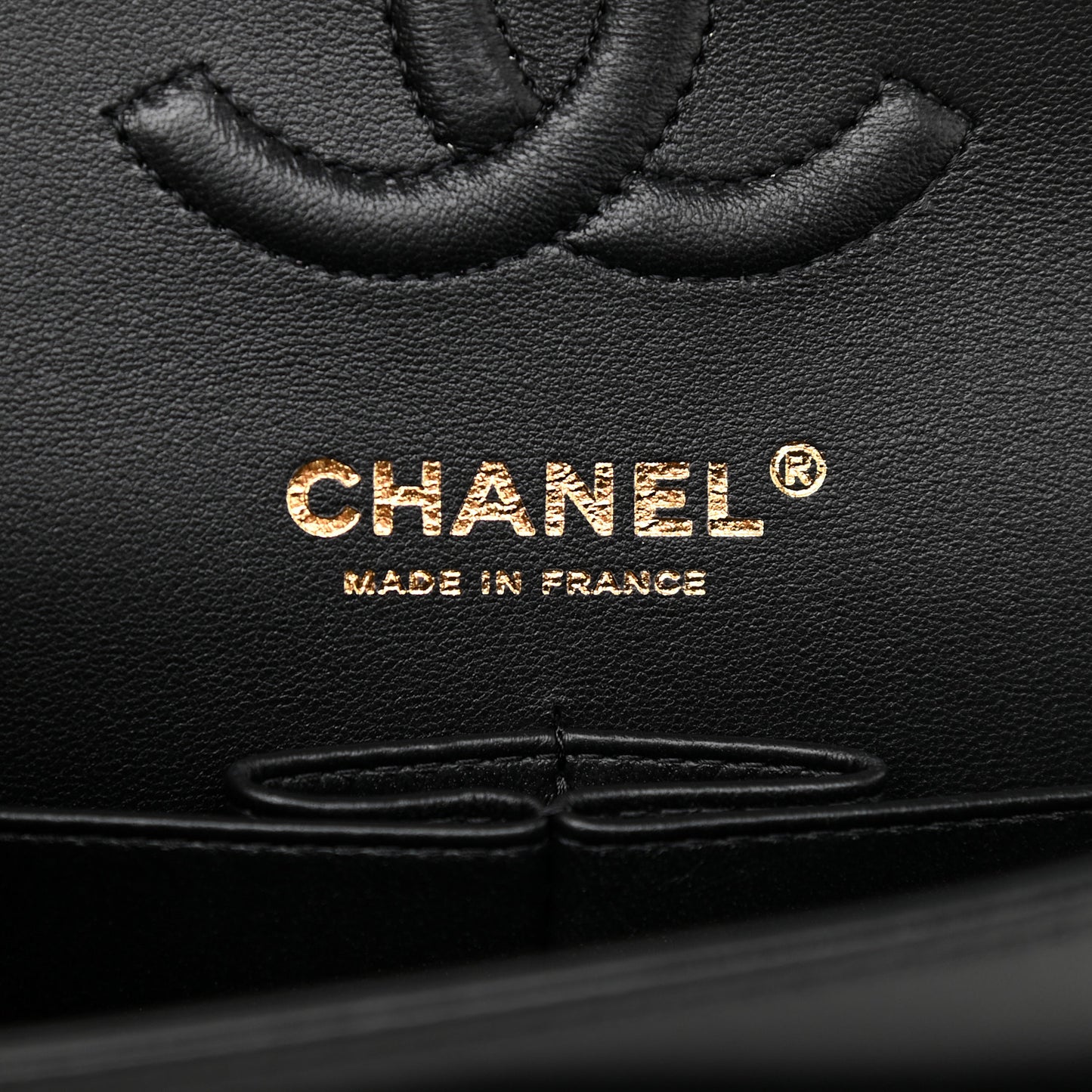 Lambskin Quilted Small Double Flap Black