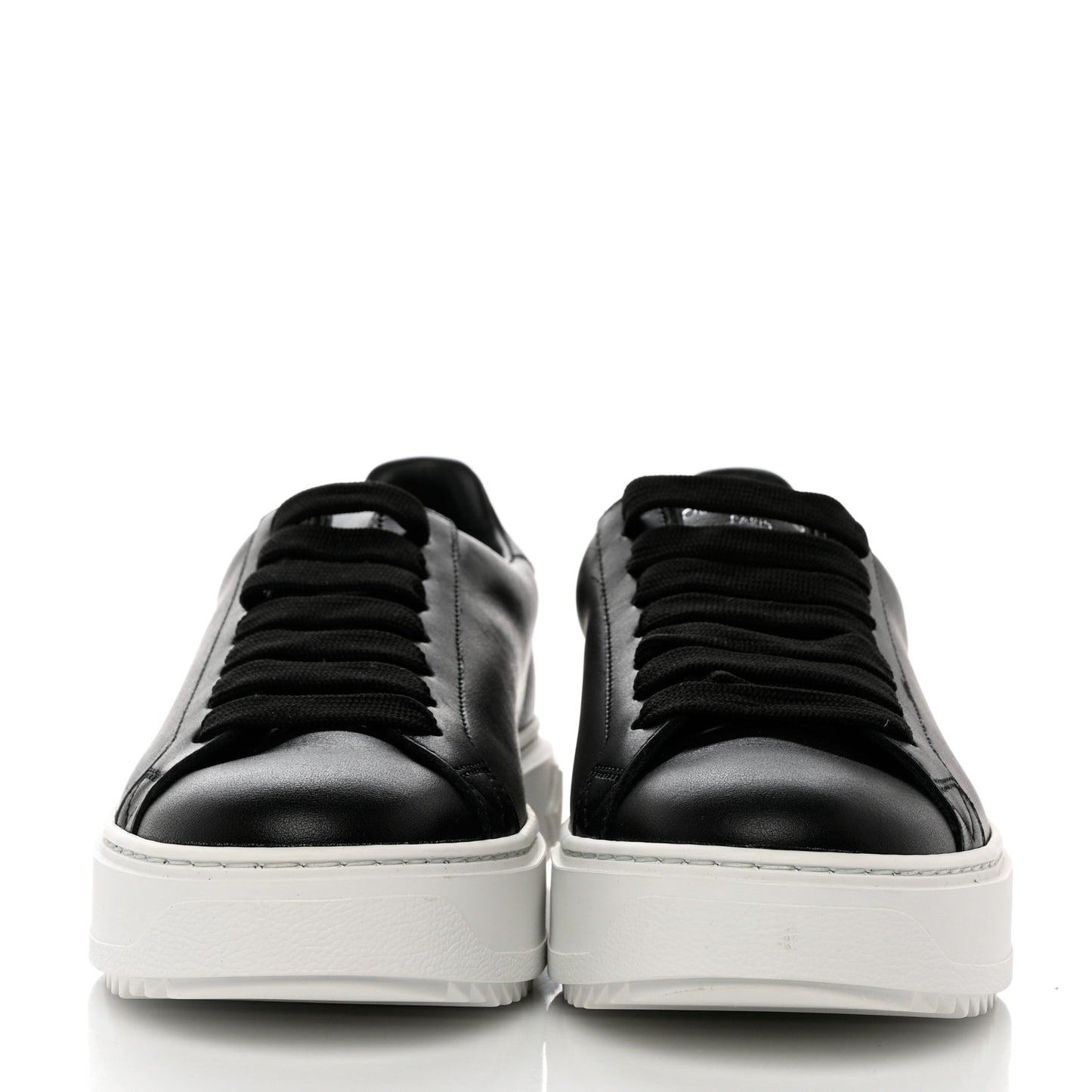 Calfskin Time Out Sneakers 37 Black