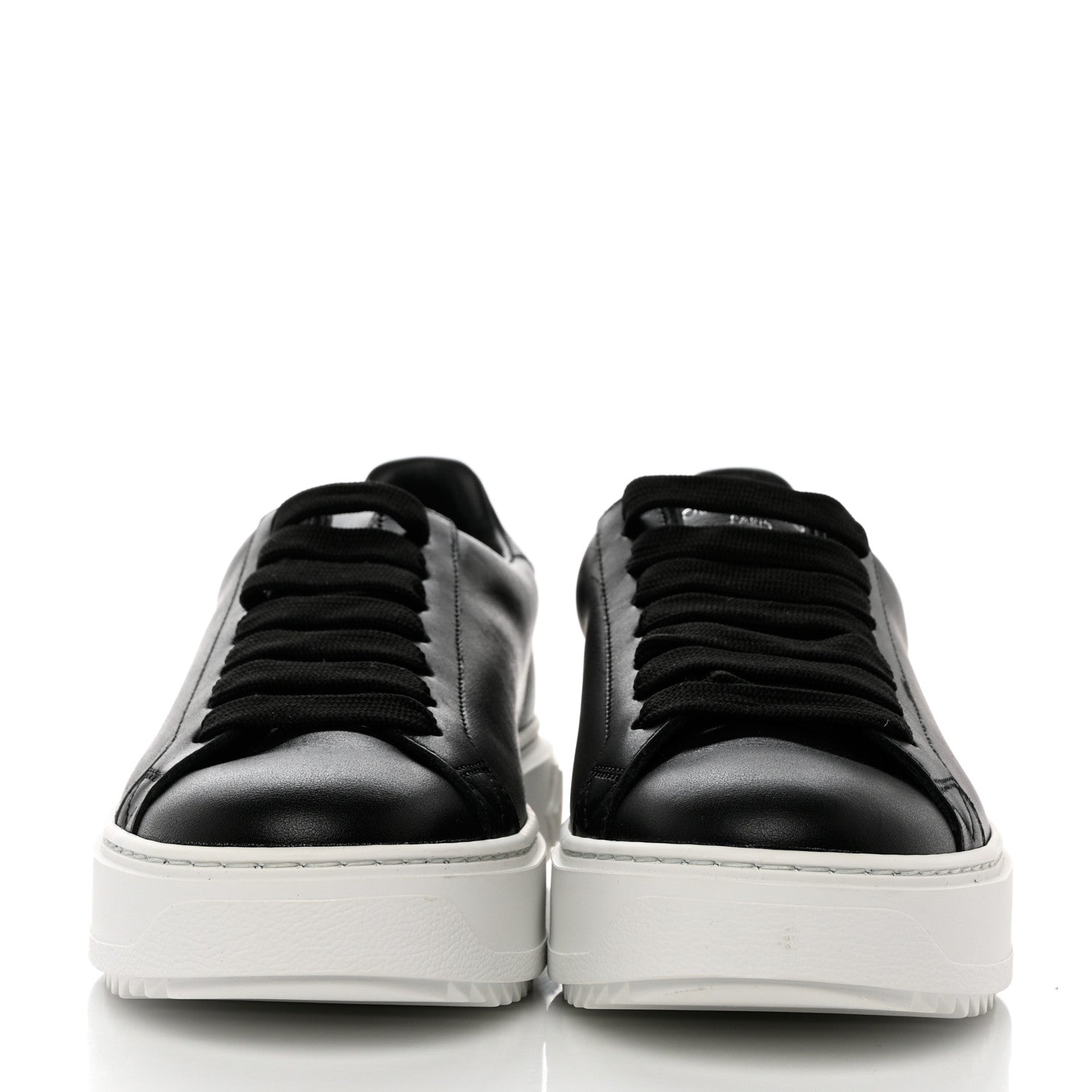 Louis Vuitton Calfskin Time Out Sneakers 37 Black 2 of 8