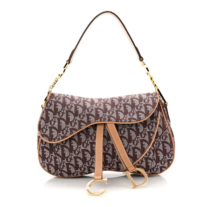 Christian Dior Monogram Double Saddle Bag Marron Clair 1 of 10