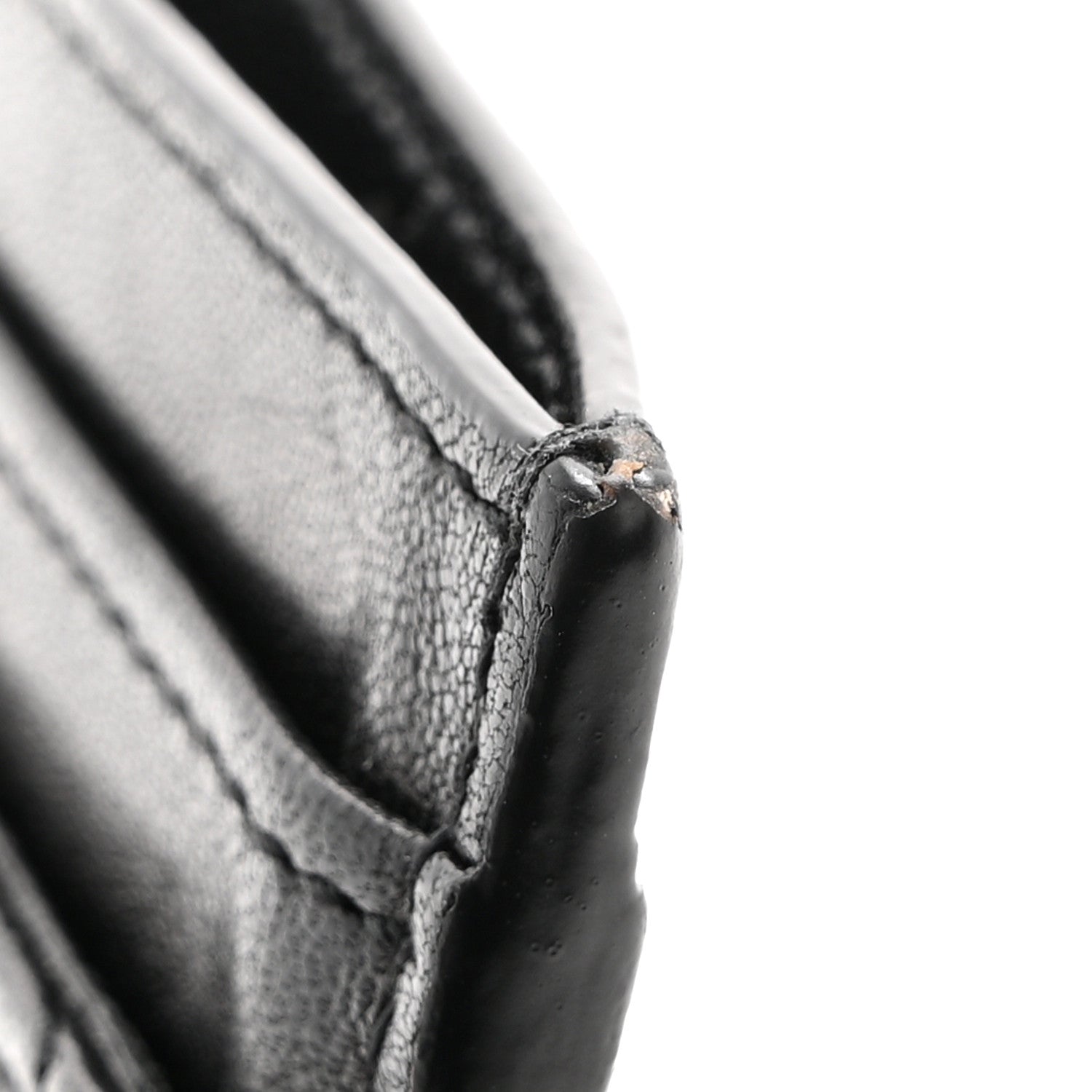 Saint Laurent Lambskin Quilted Gaby Credit Card Case Black 7 of 12
