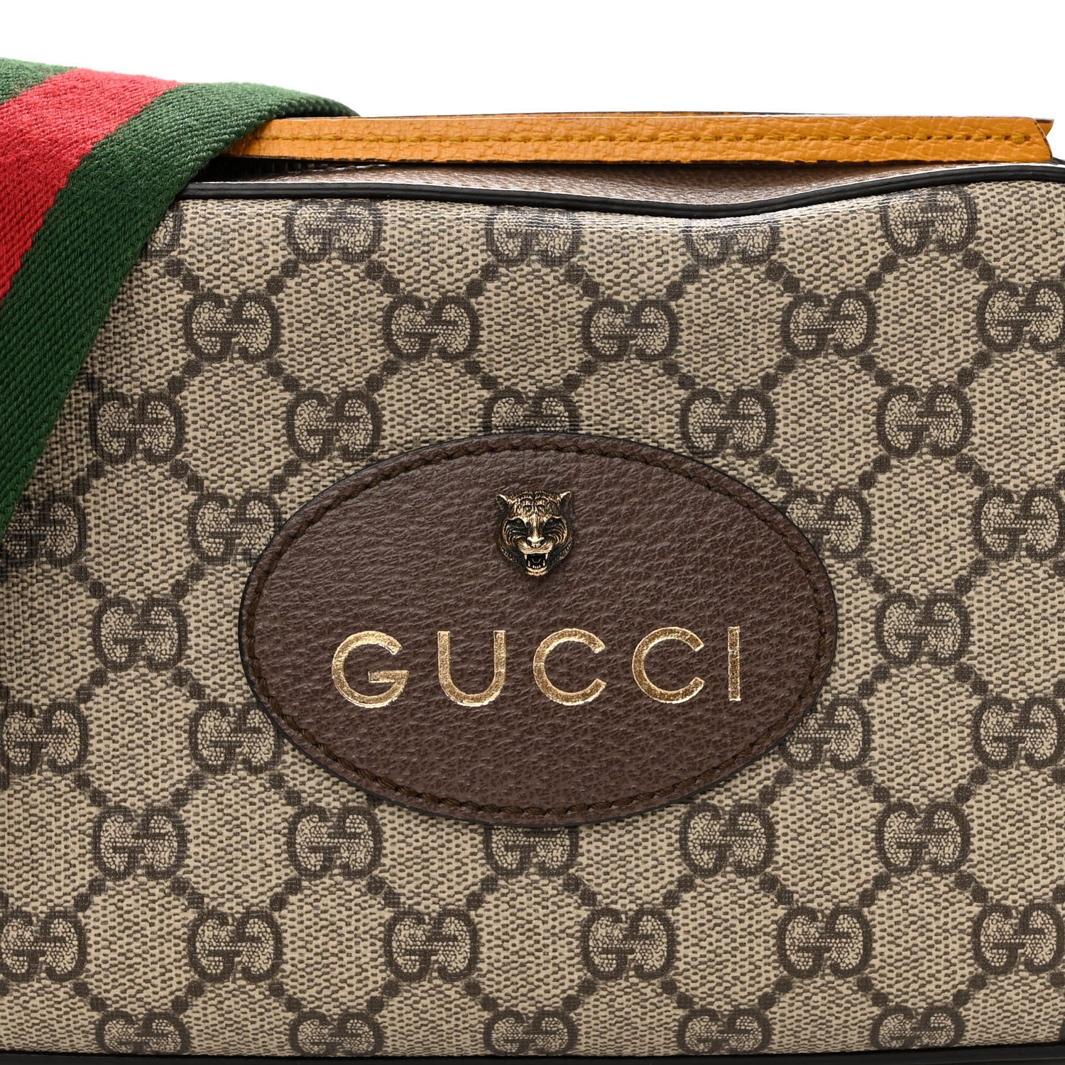 Gucci GG Supreme Monogram Web Neo Vintage Shoulder Bag Beige New Acero Crop 7 of 9