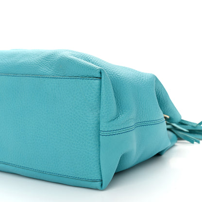 Gucci Pebbled Calfskin Medium Soho Chain Shoulder Bag Teal 10 of 12