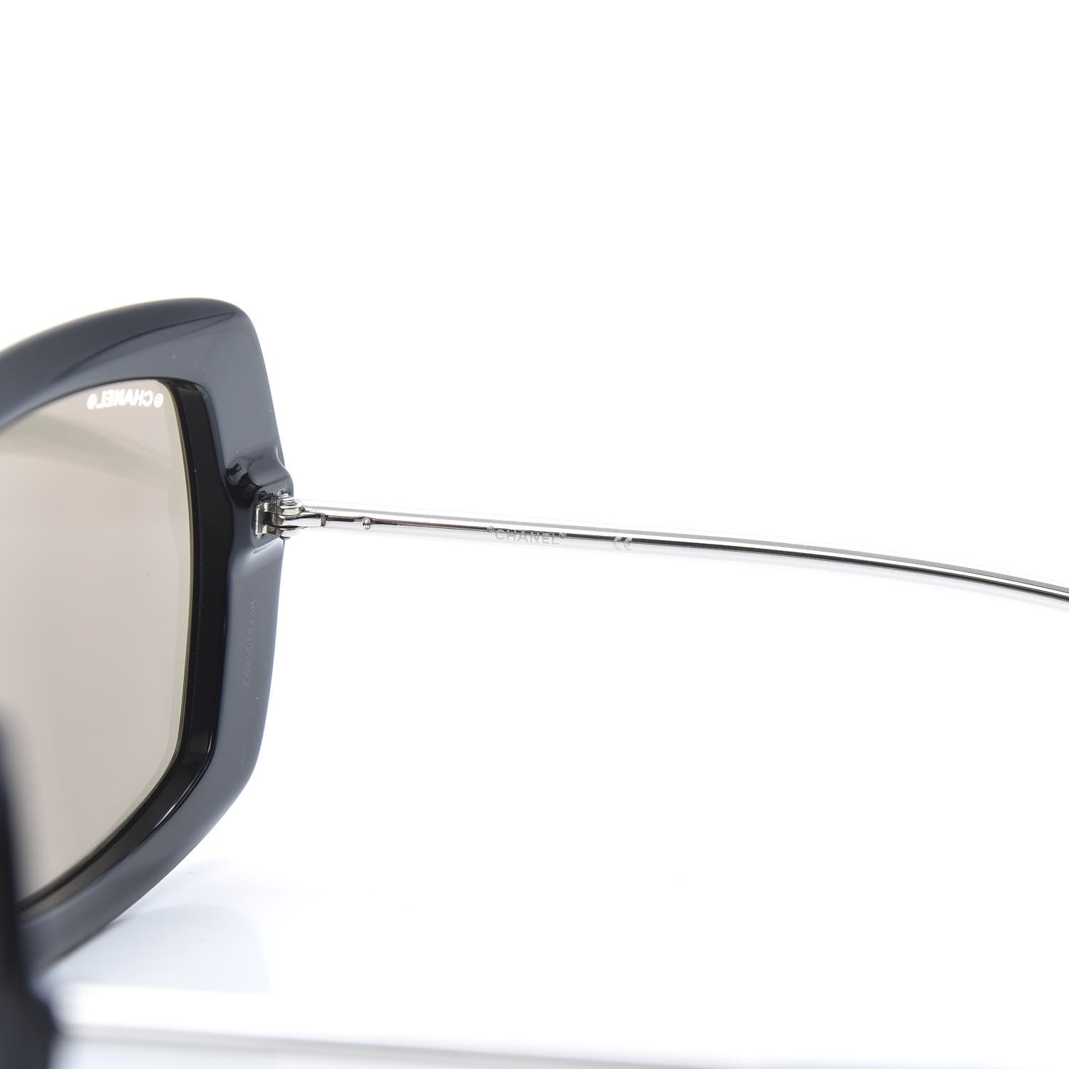 Chanel Acetate Metal Shield Sunglasses 71336 Black 6 of 8