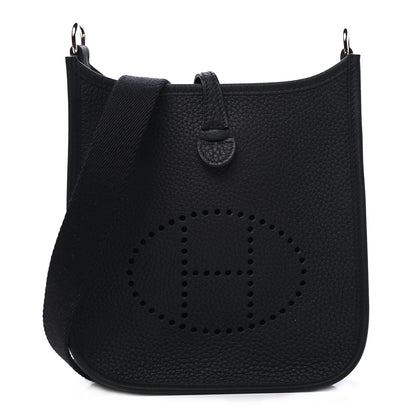 Hermes Taurillon Clemence Evelyne TPM Black 1 of 9
