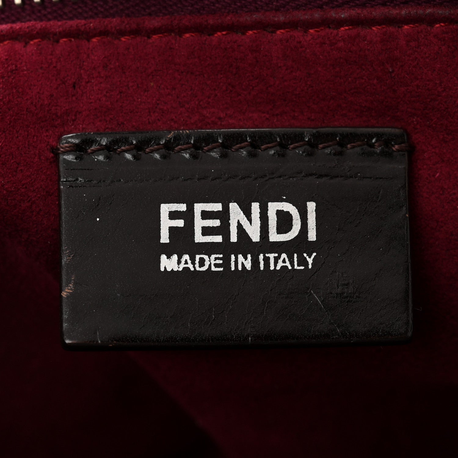 Fendi Vitello Elite Regular 2Jours Tote Black Vino 6 of 12