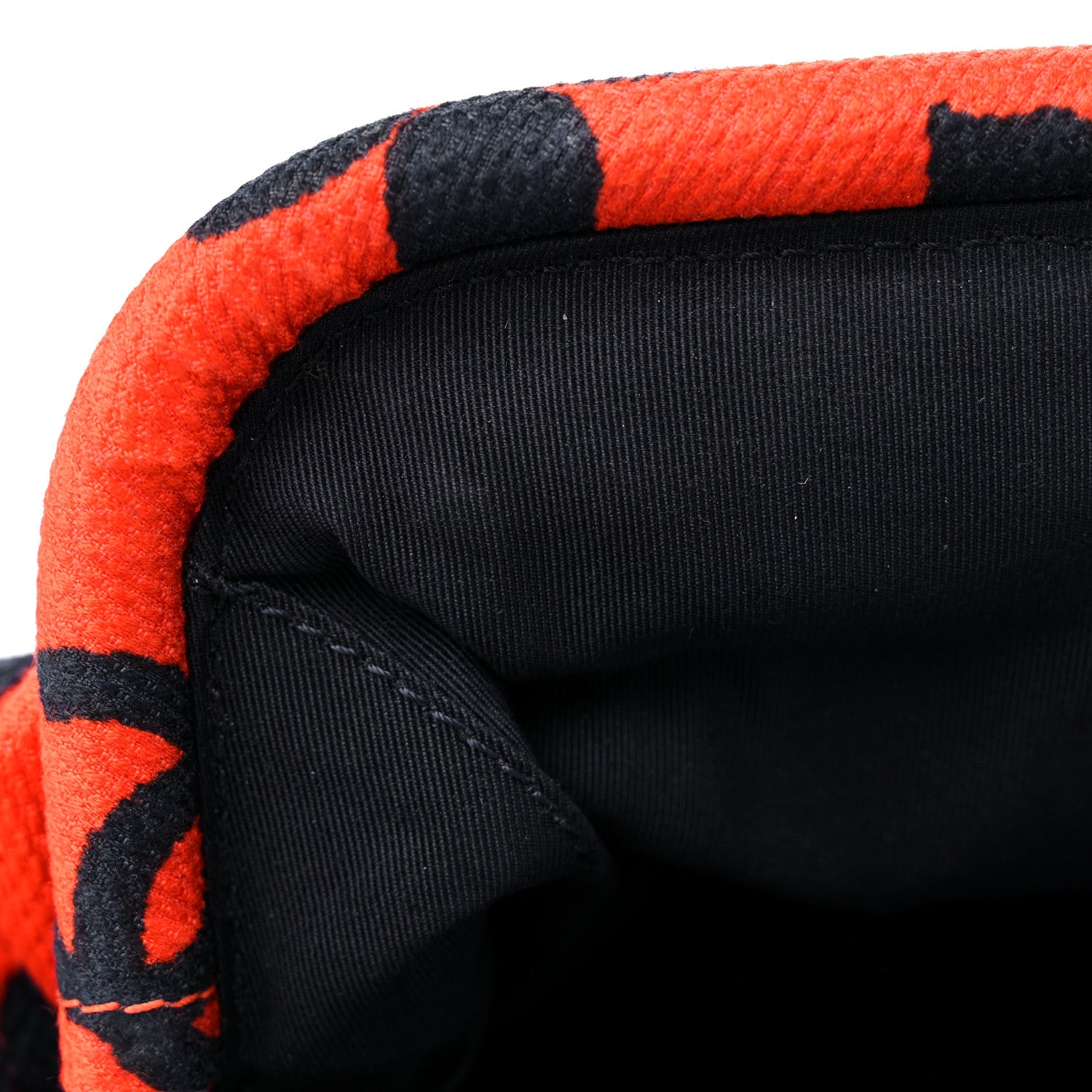 Chanel Canvas Printed CC Flower Frame Bag Red Black 10 of 10