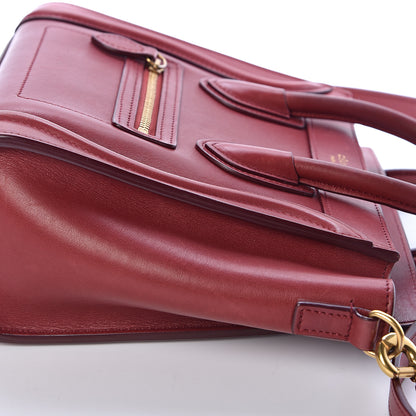 Celine Smooth Calfskin Nano Luggage Red 12 of 14