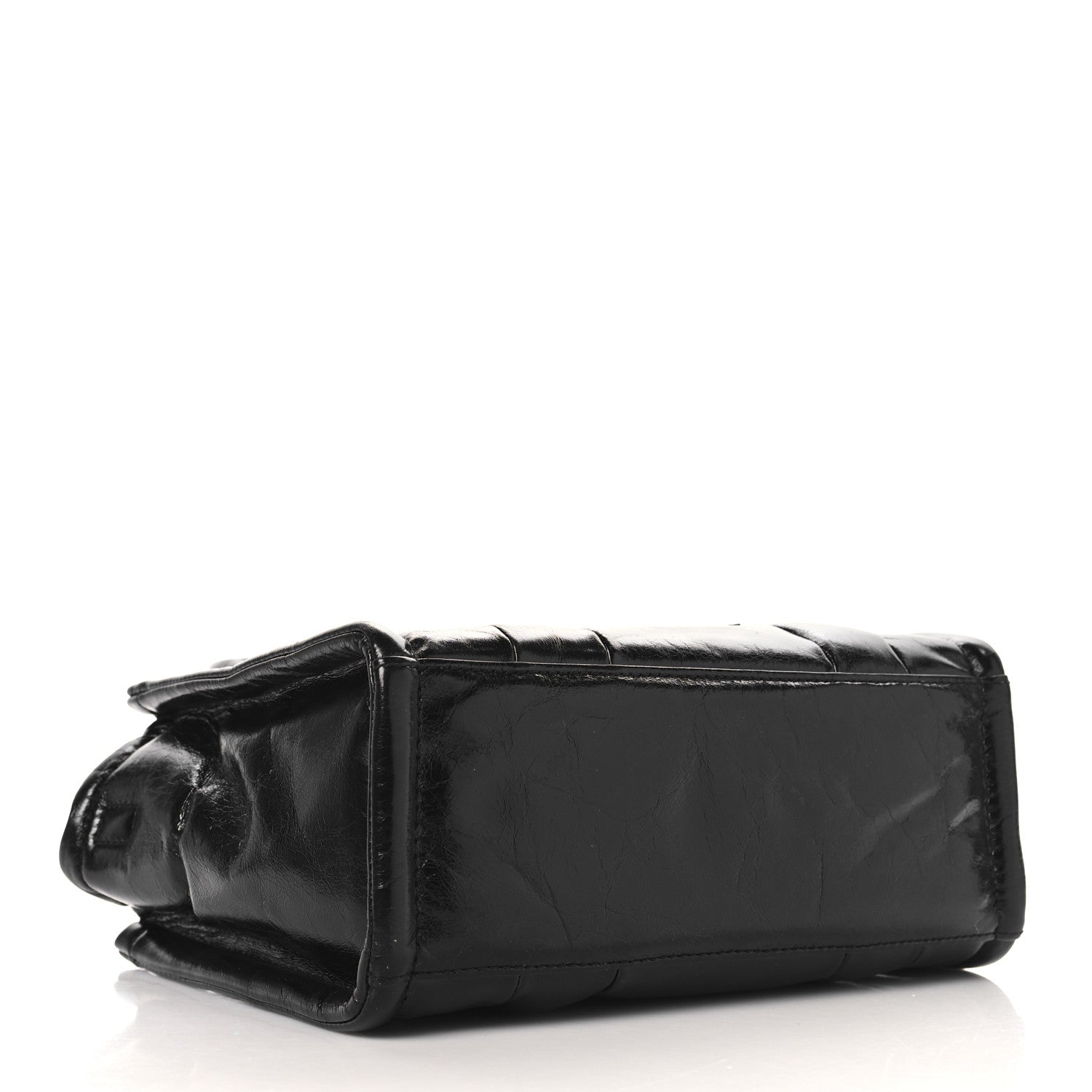Marc Jacobs Shiny Crinkled Calfskin Small The Tote Bag Black 4 of 10