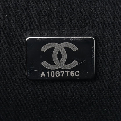 Chanel Mixed Fibers Deauville Bowling Bag Black 6 of 8