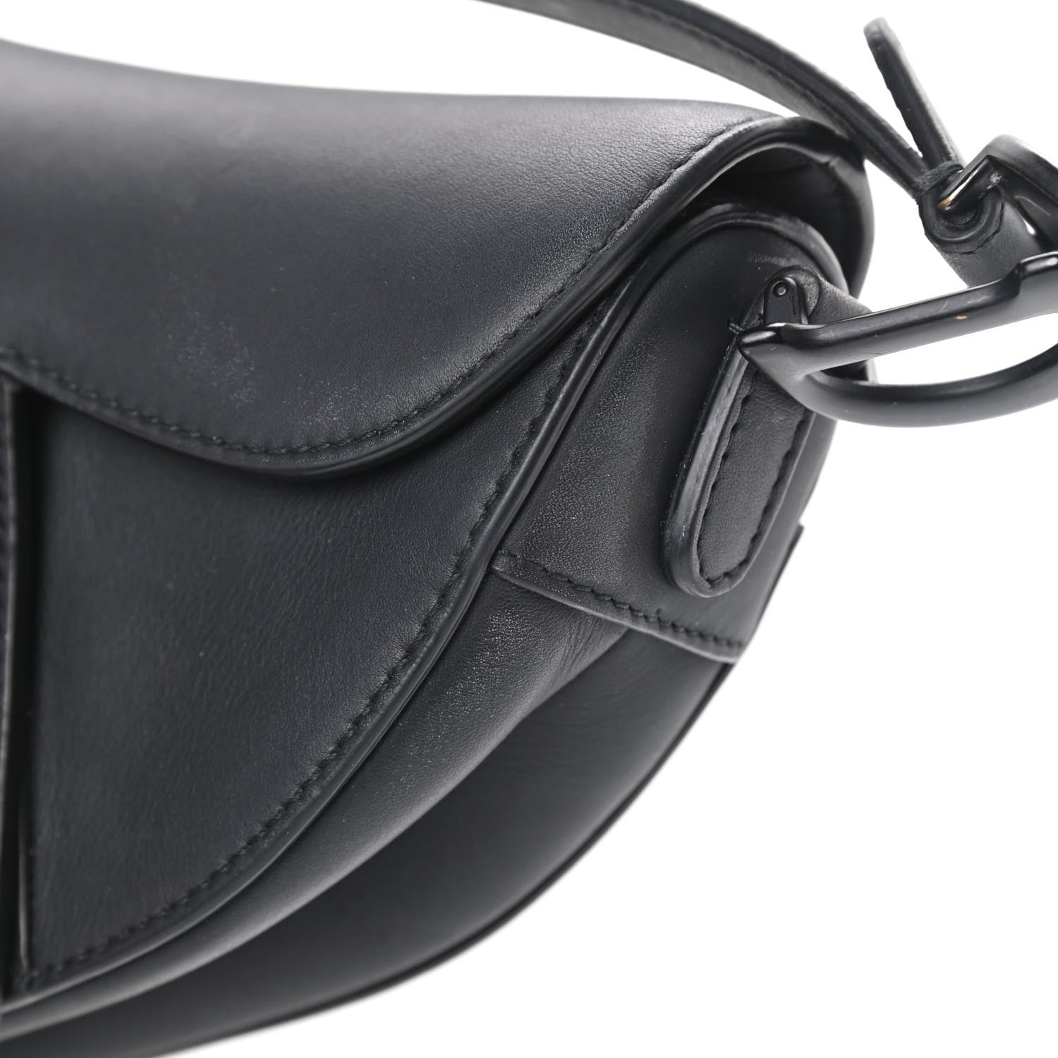 Christian Dior Ultra Matte Calfskin Mini Saddle Bag Black 12 of 15