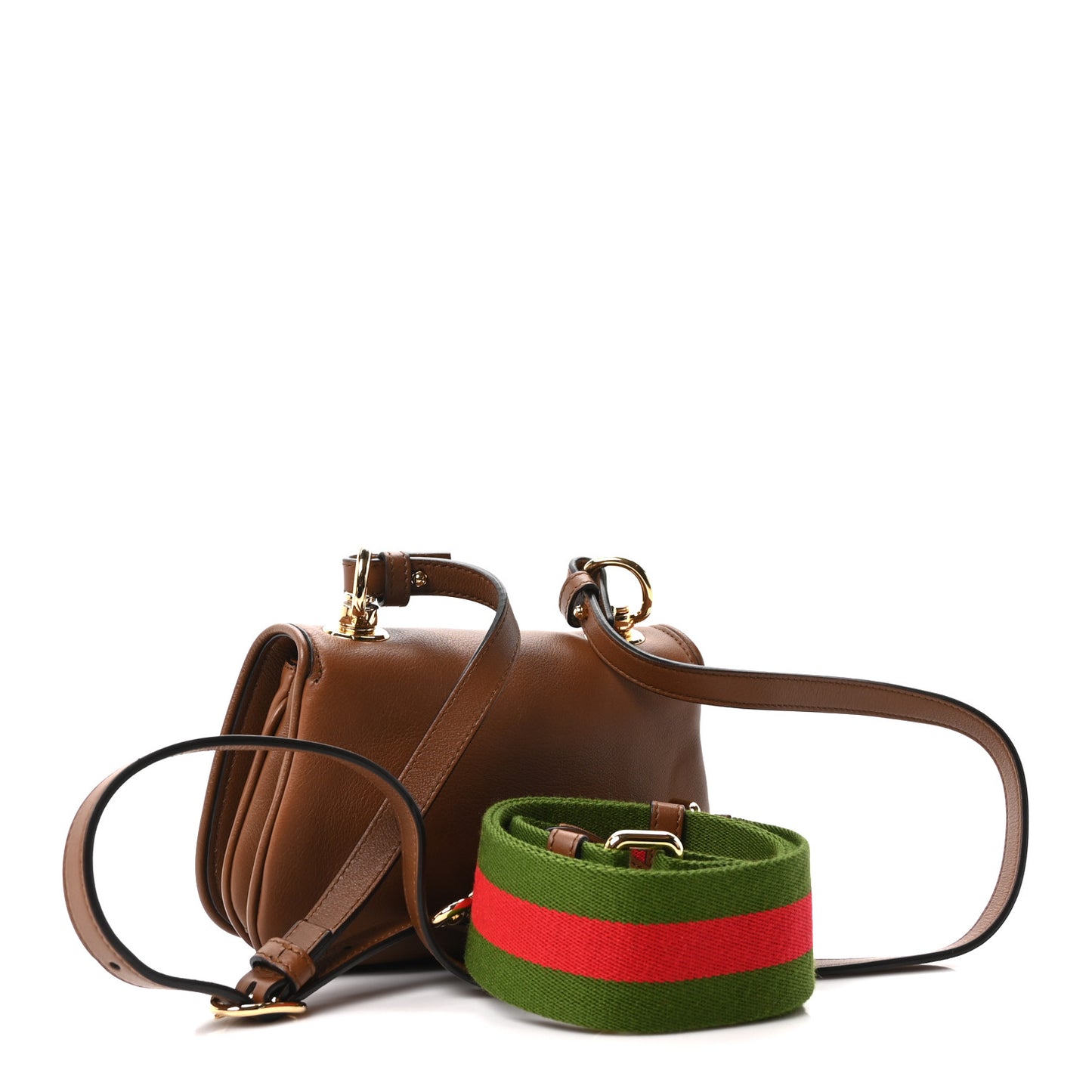 Roxy Calfskin Web Mini Blondie Shoulder Bag Cuir