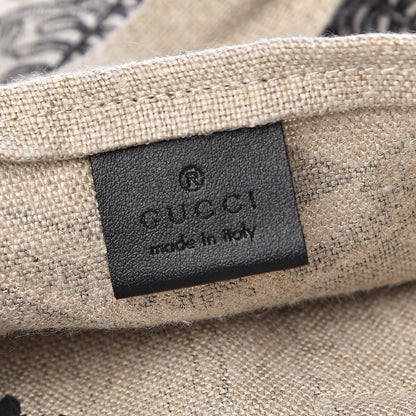 Gucci X JAYDE FISH Linen Garden Vertical Tote Black Beige 6 of 10