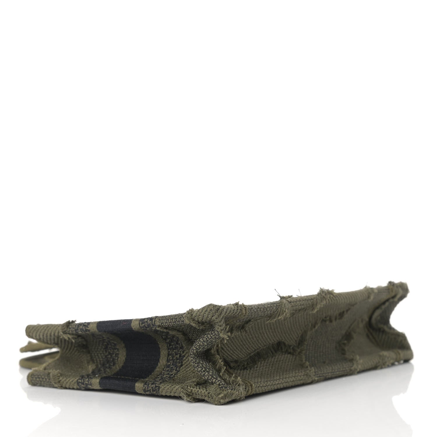 Christian Dior Canvas Embroidered Camouflage Mini Book Tote Green 4 of 11