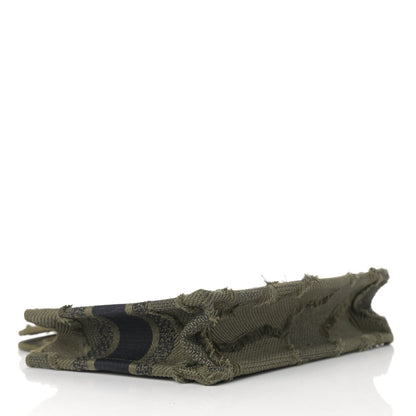 Christian Dior Canvas Embroidered Camouflage Mini Book Tote Green 4 of 11
