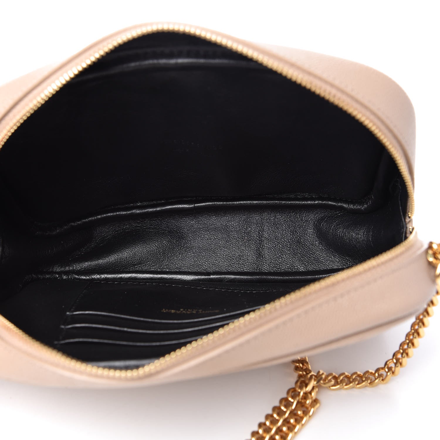 Saint Laurent Grain De Poudre Matelasse Monogram Mini Lou Camera Bag Dark Beige 5 of 9