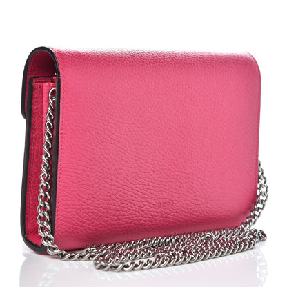 Gucci Dollar Calfskin Crystal Mini Dionysus Chain Wallet Box Pink 3 of 9