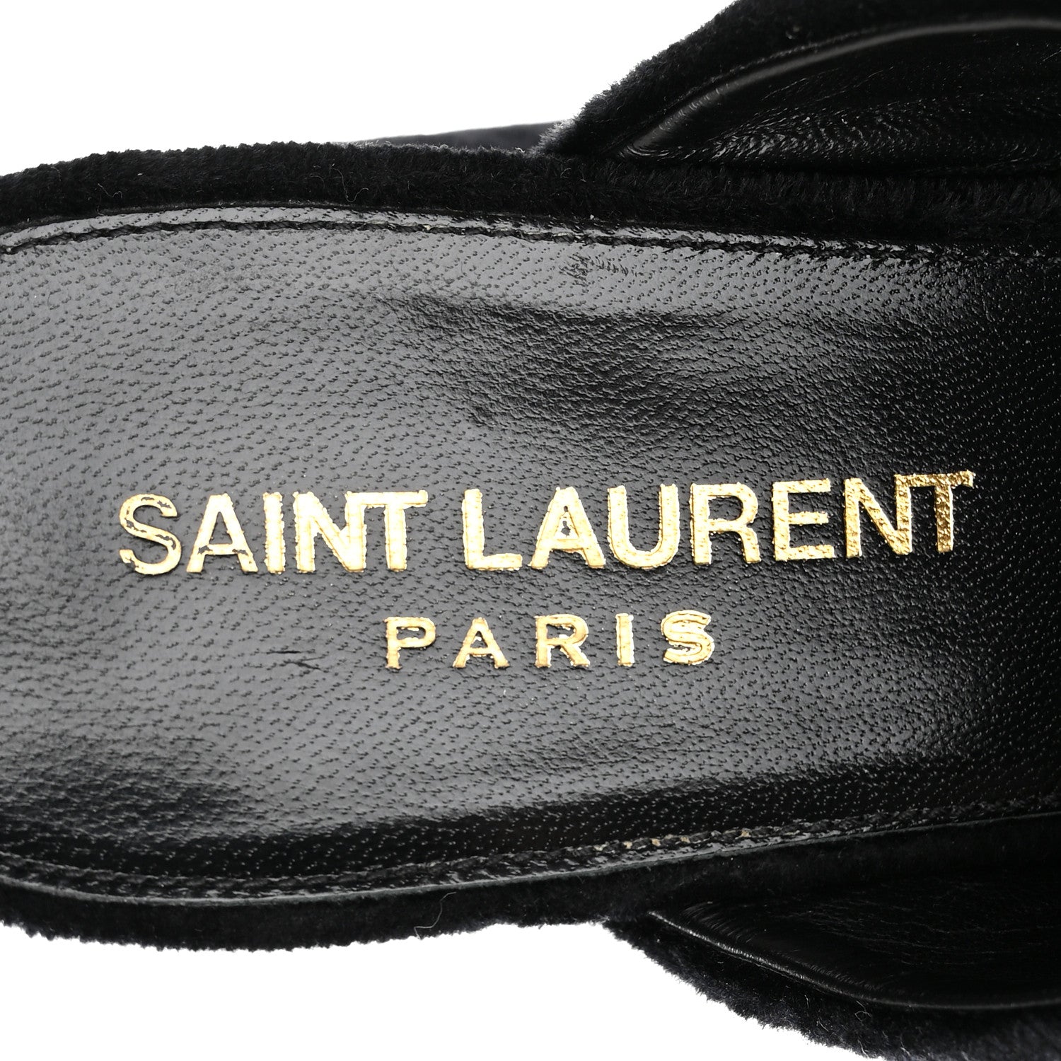 Saint Laurent Velvet LouLou Mules 36 Black 8 of 9