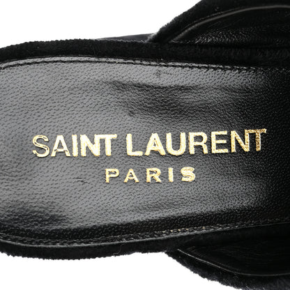 Saint Laurent Velvet LouLou Mules 36 Black 8 of 9