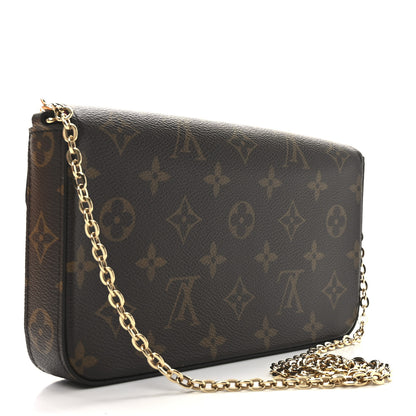 Louis Vuitton Monogram Pochette Felicie Chain Wallet Fuchsia 4 of 11