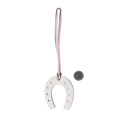 Hermes Swift Paddock Horseshoe Bag Charm Rose Sakura White 2 of 4