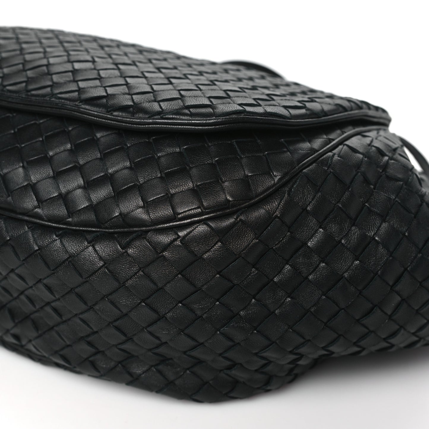 Nappa Intrecciato Messenger Bag Black