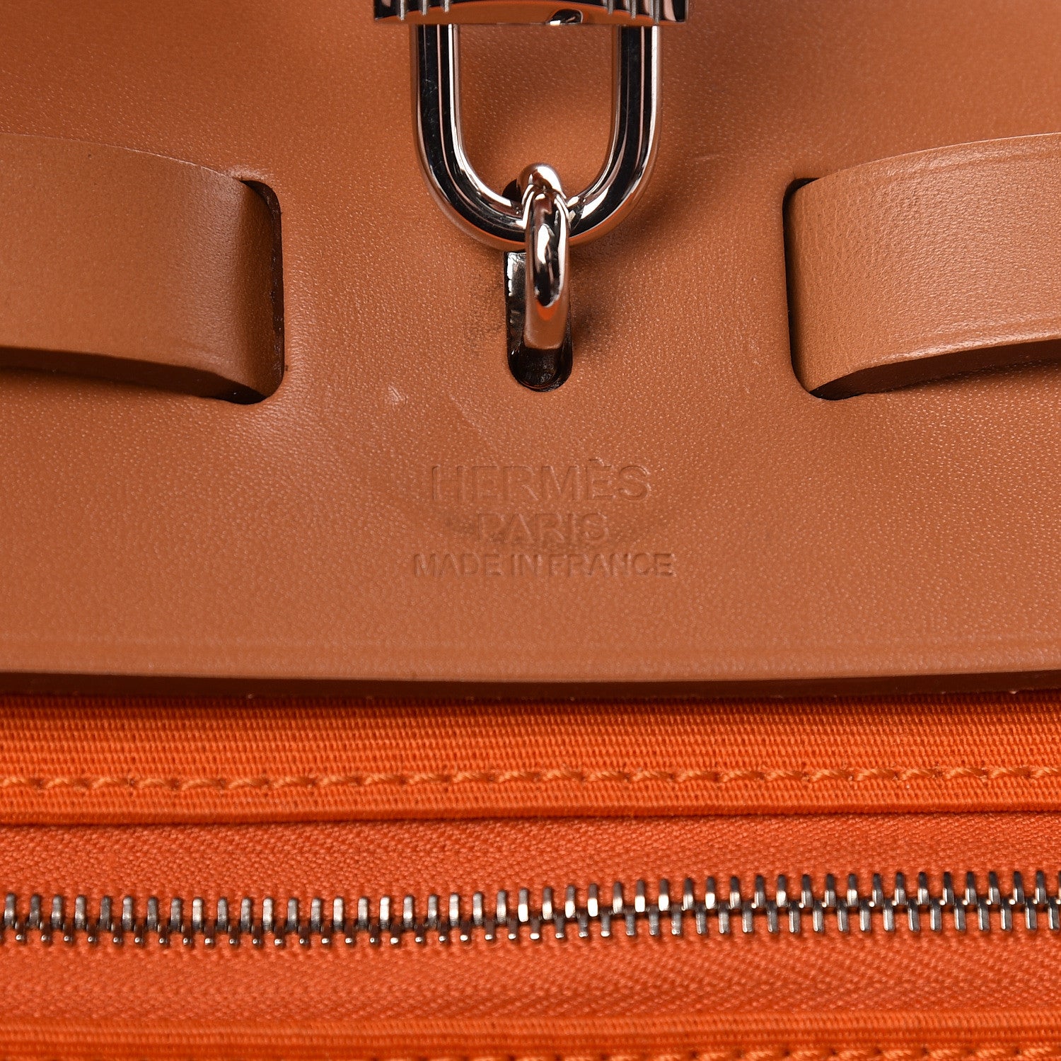 Hermes Vache Hunter Toile Herbag Zip 31 PM Orange 8 of 15