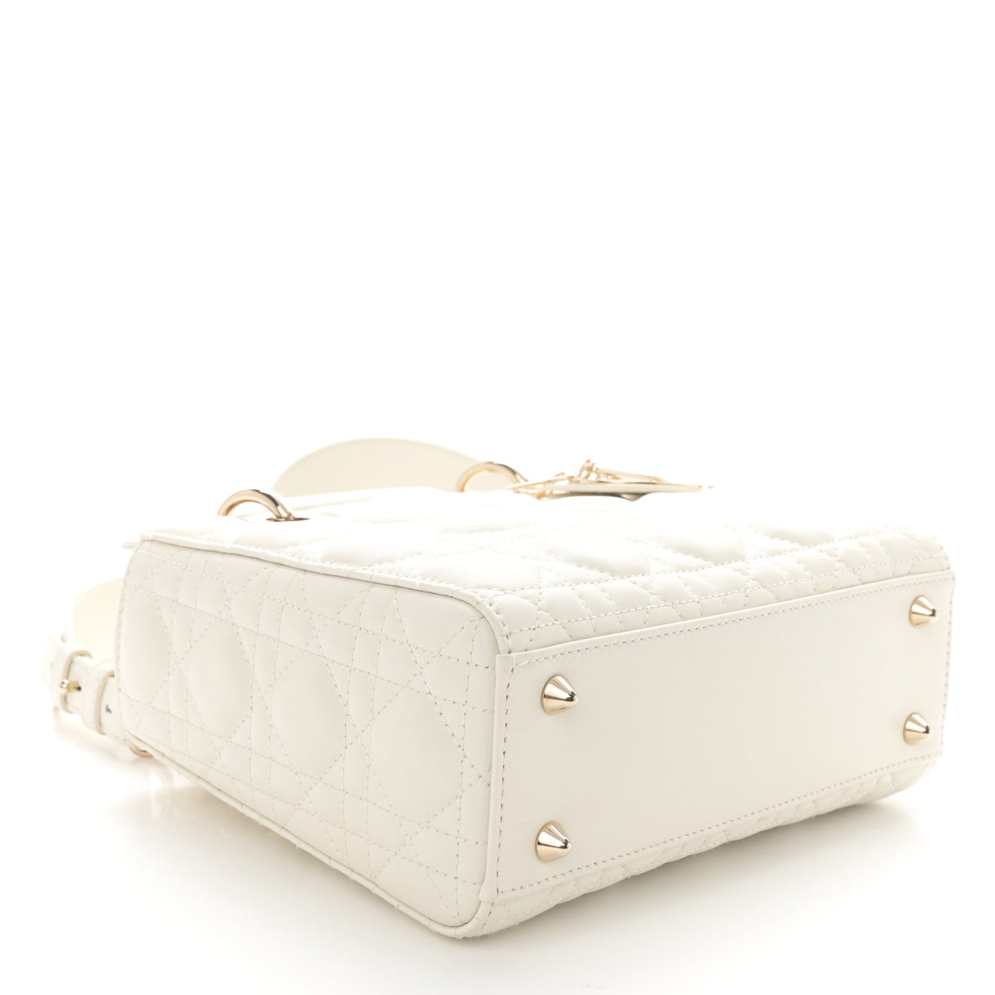 Lambskin Cannage Small My ABCDior Lady Dior White