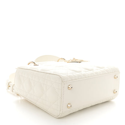 Christian Dior Lambskin Cannage Small My ABCDior Lady Dior White 4 of 10