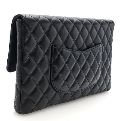 Chanel Lambskin Quilted Flap Clutch Black 3 of 7