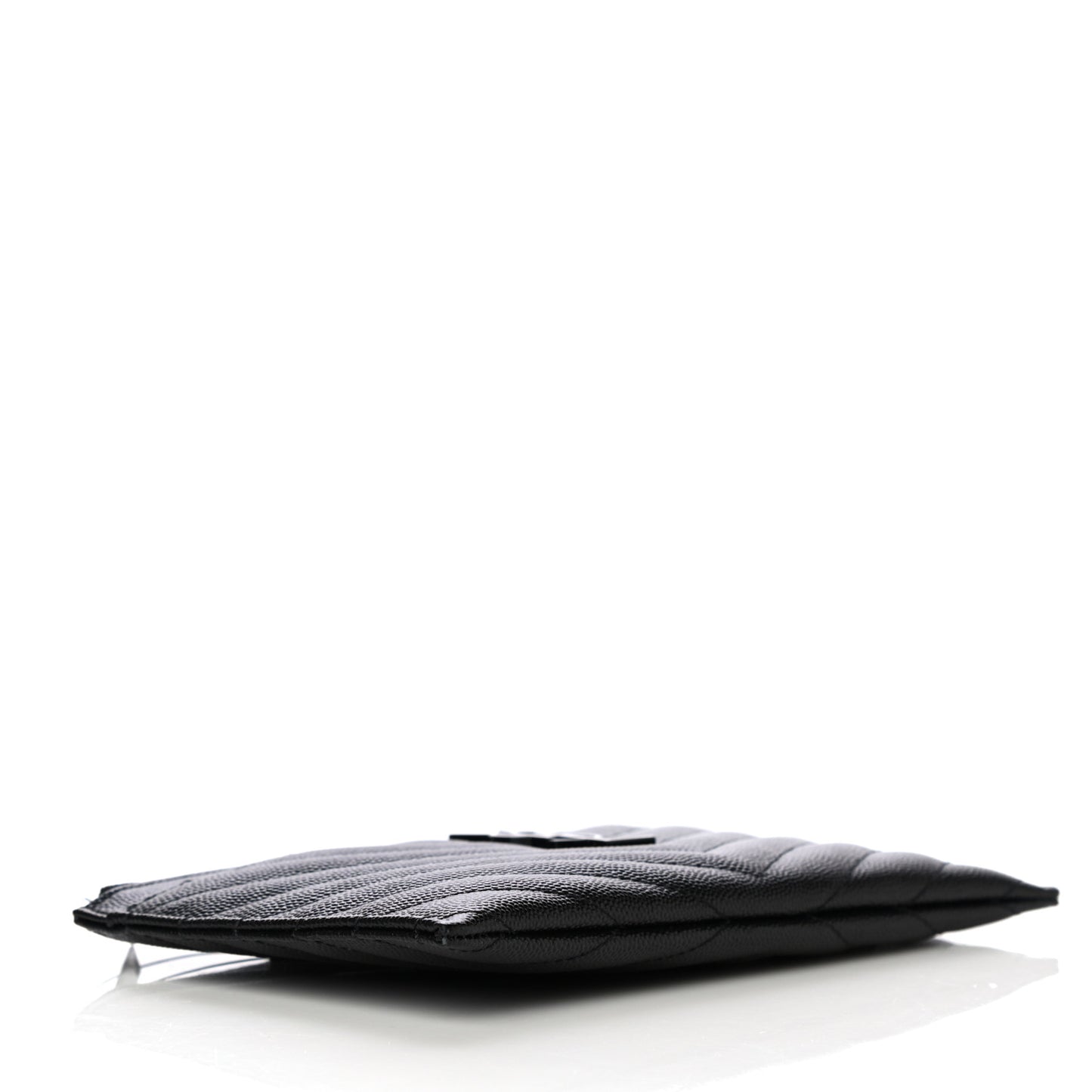 Grain De Poudre Chevron Monogram Bill Pouch Black