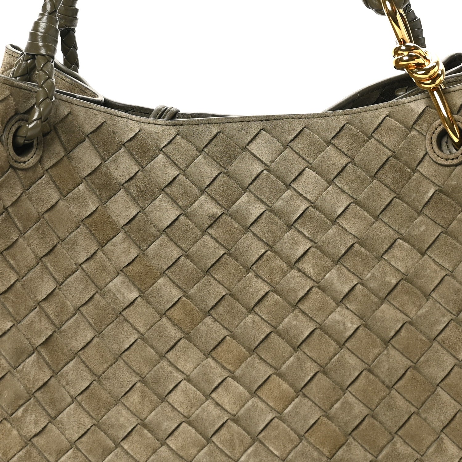 Bottega Veneta Suede Intrecciato Large Andiamo Parachute Shoulder Bag Cypress 8 of 11