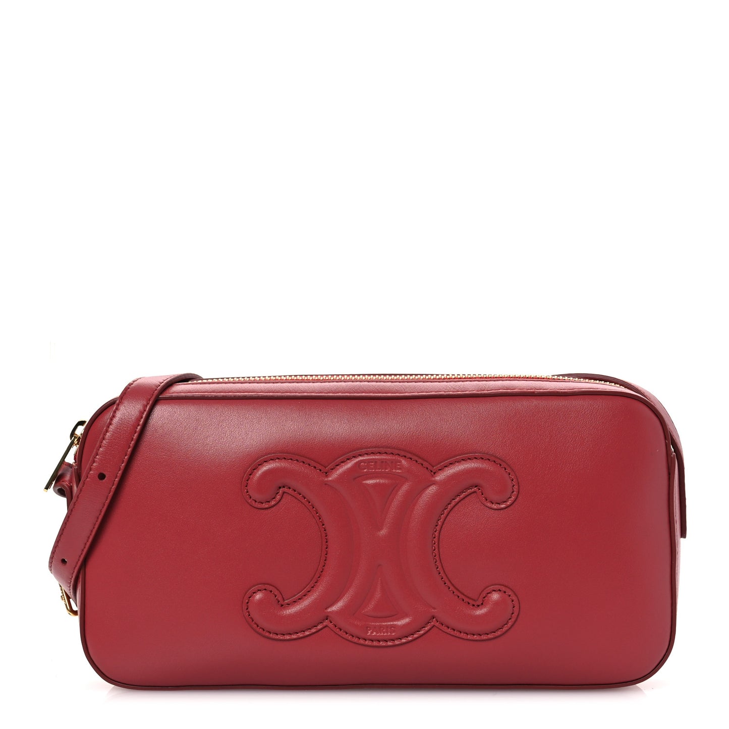 Smooth Calfskin Cuir Triomphe Camera Shoulder Bag Lipstick